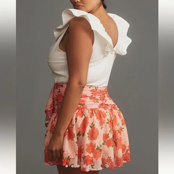 Maeve Ruffled Linen Mini Shirt - Picture 4 of 13